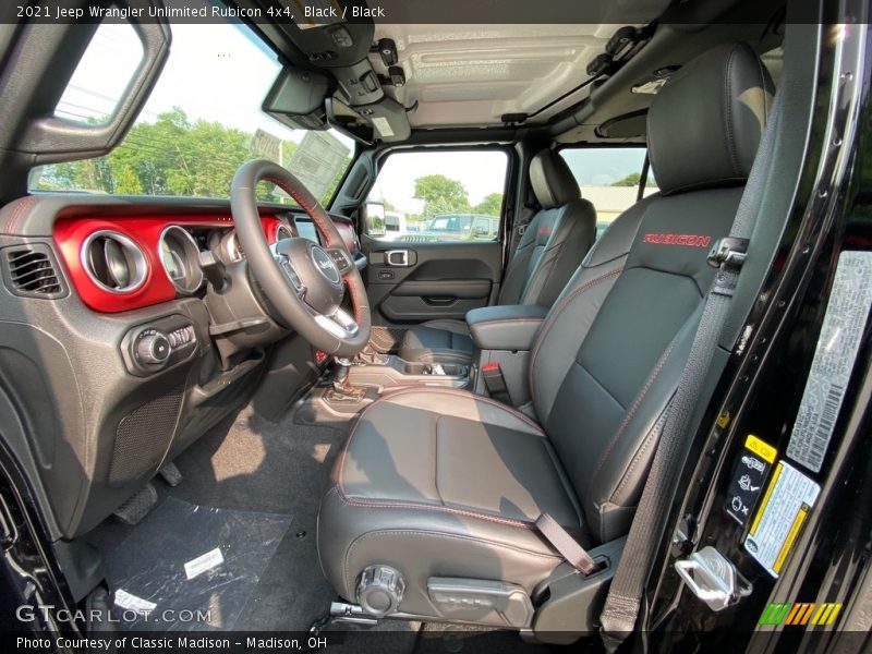  2021 Wrangler Unlimited Rubicon 4x4 Black Interior