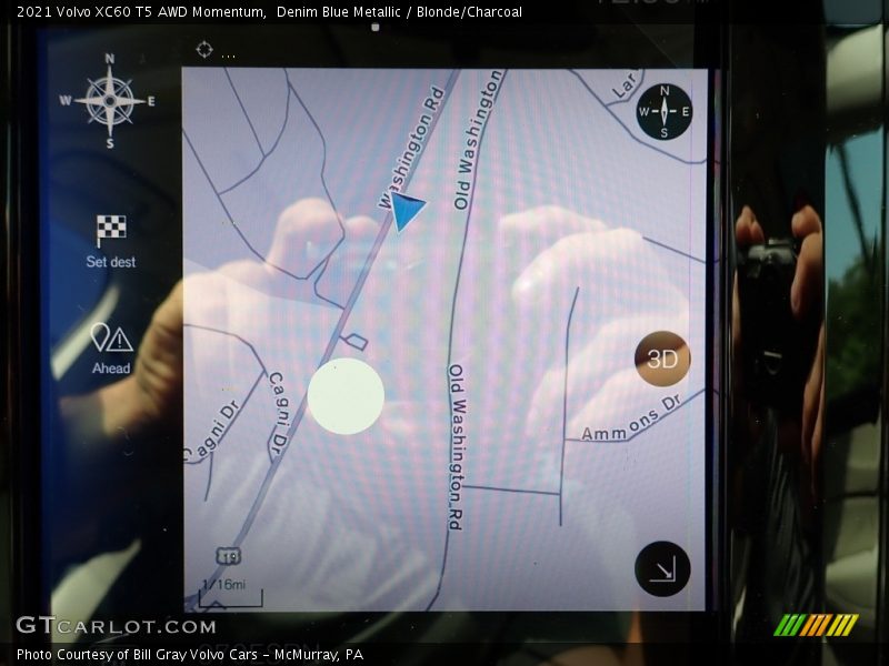 Denim Blue Metallic / Blonde/Charcoal 2021 Volvo XC60 T5 AWD Momentum