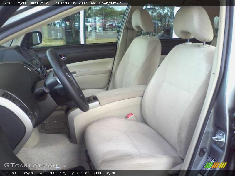 Tideland Gray Green Pearl / Ivory/Brown 2005 Toyota Prius Hybrid
