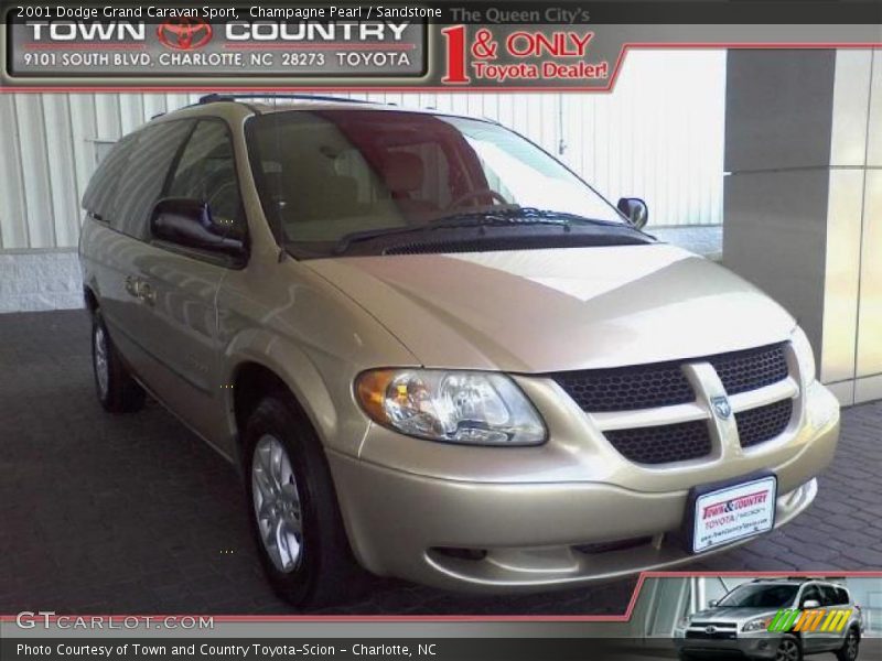 Champagne Pearl / Sandstone 2001 Dodge Grand Caravan Sport