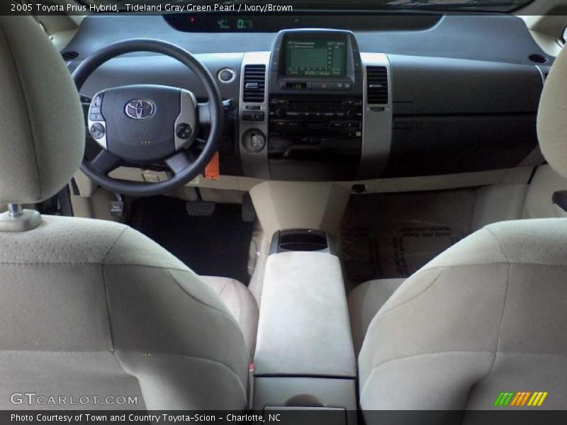 Tideland Gray Green Pearl / Ivory/Brown 2005 Toyota Prius Hybrid