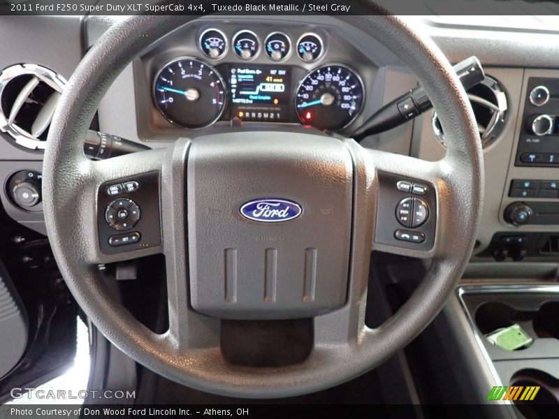 Tuxedo Black Metallic / Steel Gray 2011 Ford F250 Super Duty XLT SuperCab 4x4