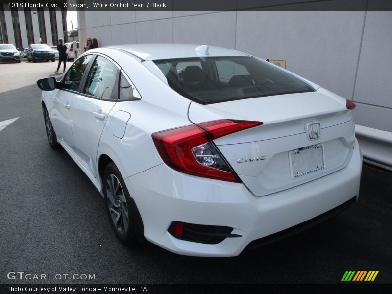 White Orchid Pearl / Black 2018 Honda Civic EX Sedan