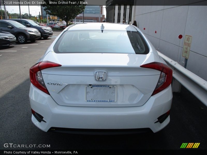 White Orchid Pearl / Black 2018 Honda Civic EX Sedan