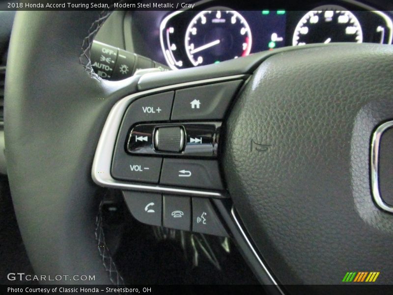 Modern Steel Metallic / Gray 2018 Honda Accord Touring Sedan