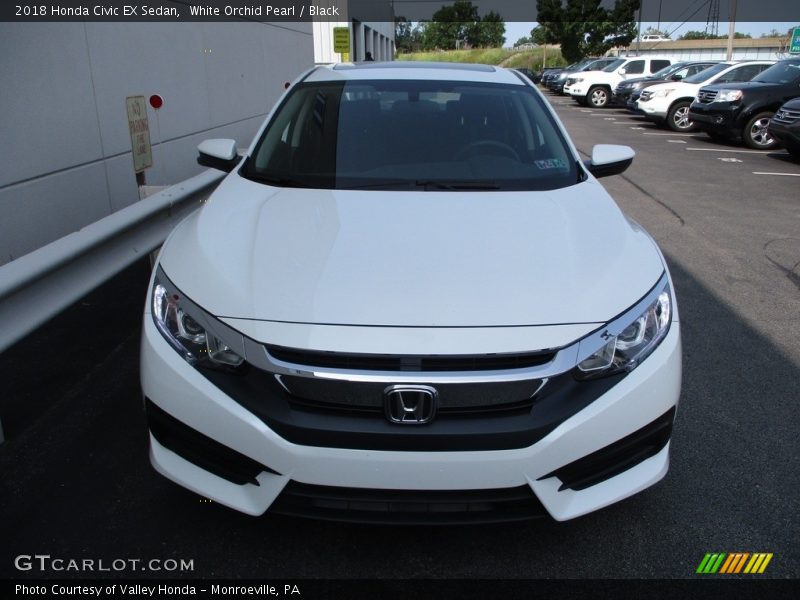 White Orchid Pearl / Black 2018 Honda Civic EX Sedan