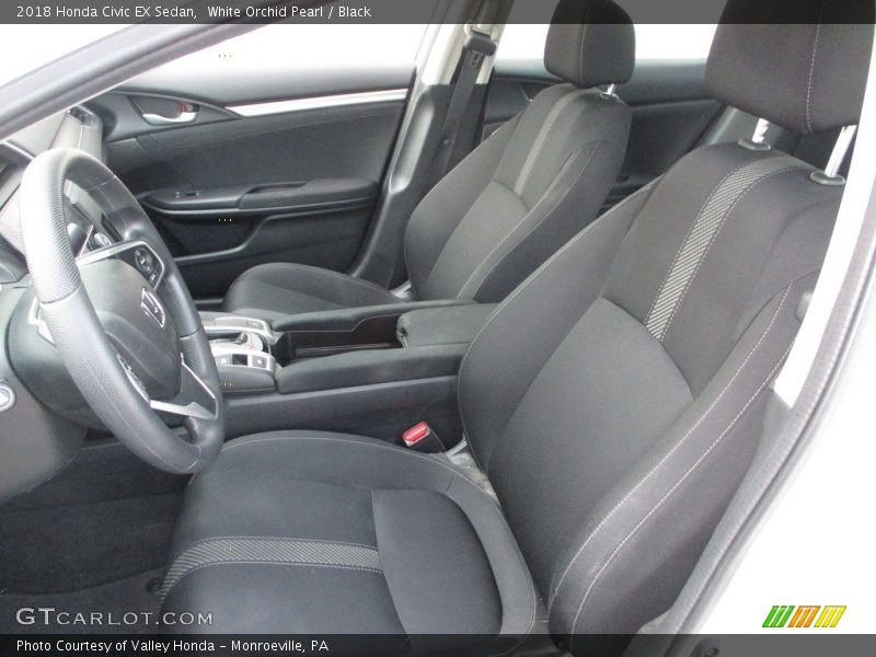 White Orchid Pearl / Black 2018 Honda Civic EX Sedan
