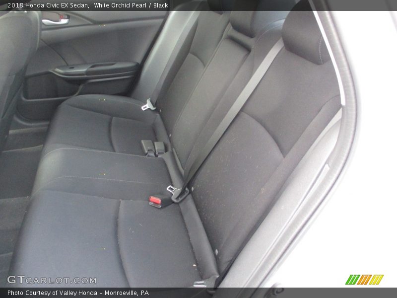 White Orchid Pearl / Black 2018 Honda Civic EX Sedan