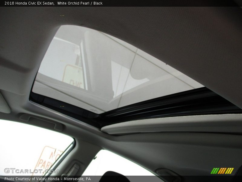 White Orchid Pearl / Black 2018 Honda Civic EX Sedan