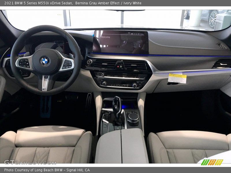  2021 5 Series M550i xDrive Sedan Ivory White Interior