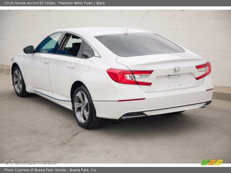 Platinum White Pearl / Black 2018 Honda Accord EX Sedan