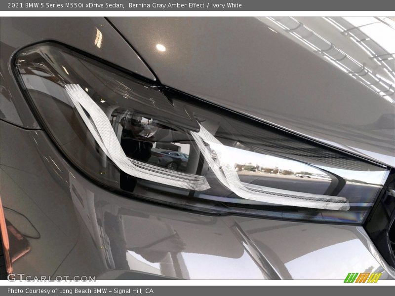Bernina Gray Amber Effect / Ivory White 2021 BMW 5 Series M550i xDrive Sedan
