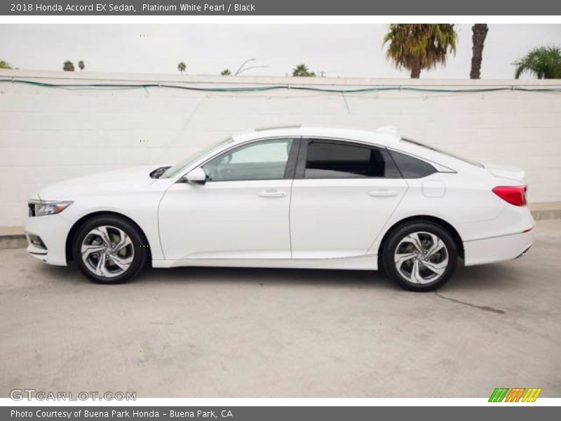 Platinum White Pearl / Black 2018 Honda Accord EX Sedan