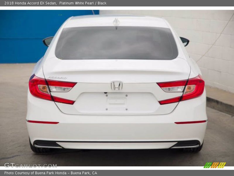 Platinum White Pearl / Black 2018 Honda Accord EX Sedan