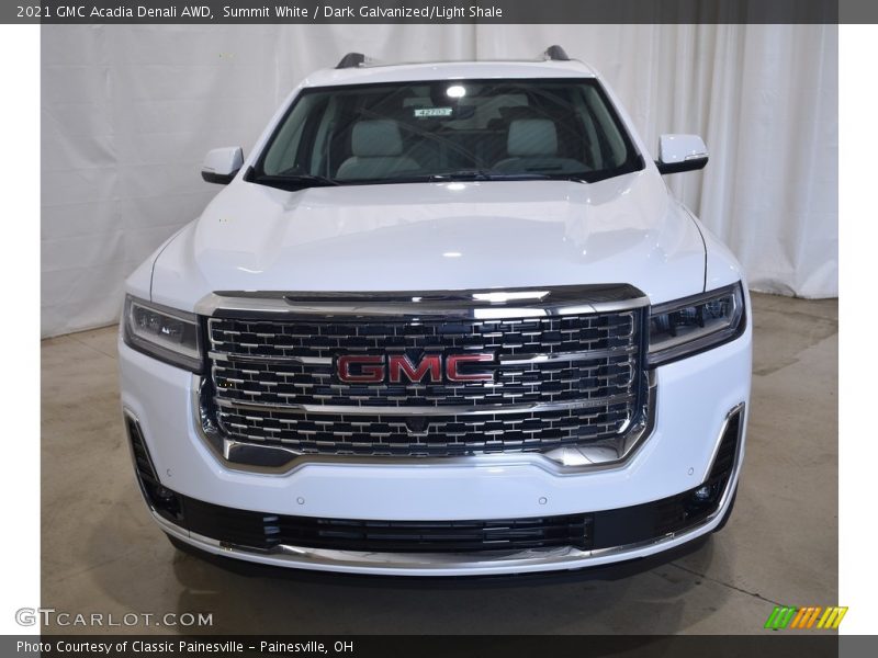 Summit White / Dark Galvanized/Light Shale 2021 GMC Acadia Denali AWD