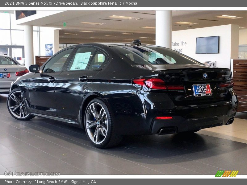 Black Sapphire Metallic / Mocha 2021 BMW 5 Series M550i xDrive Sedan
