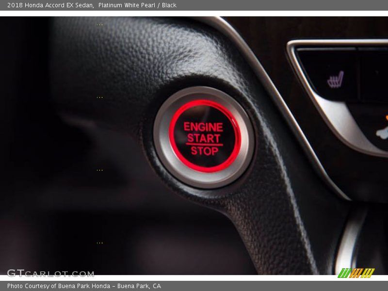 Platinum White Pearl / Black 2018 Honda Accord EX Sedan