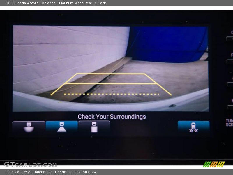 Platinum White Pearl / Black 2018 Honda Accord EX Sedan