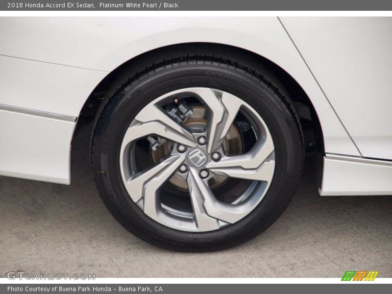 Platinum White Pearl / Black 2018 Honda Accord EX Sedan