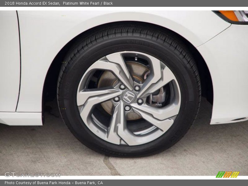 Platinum White Pearl / Black 2018 Honda Accord EX Sedan