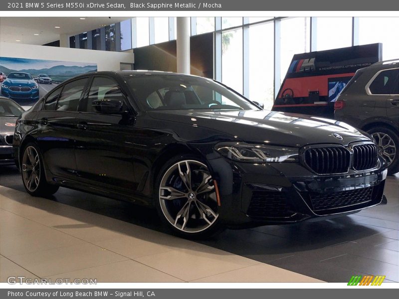 Black Sapphire Metallic / Mocha 2021 BMW 5 Series M550i xDrive Sedan
