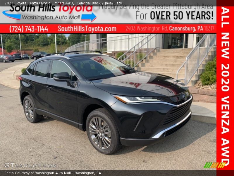 Celestial Black / Java/Black 2021 Toyota Venza Hybrid Limited AWD