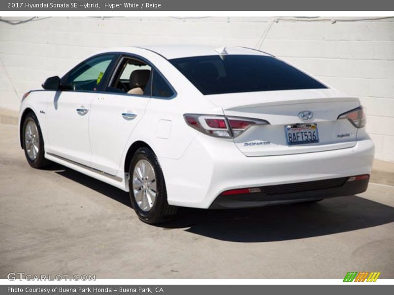 Hyper White / Beige 2017 Hyundai Sonata SE Hybrid