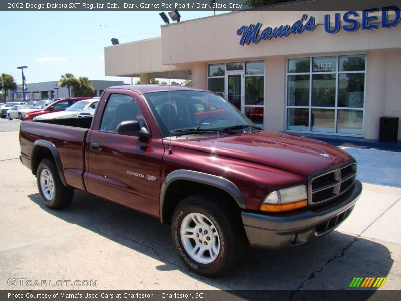 Dark Garnet Red Pearl / Dark Slate Gray 2002 Dodge Dakota SXT Regular Cab