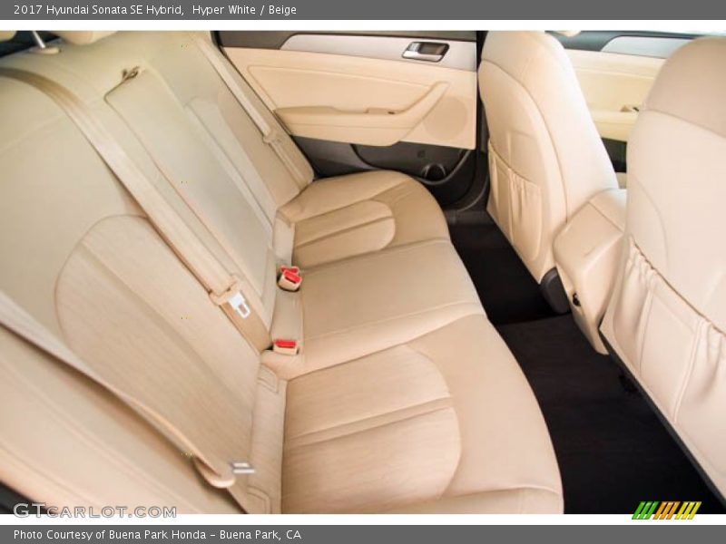Rear Seat of 2017 Sonata SE Hybrid
