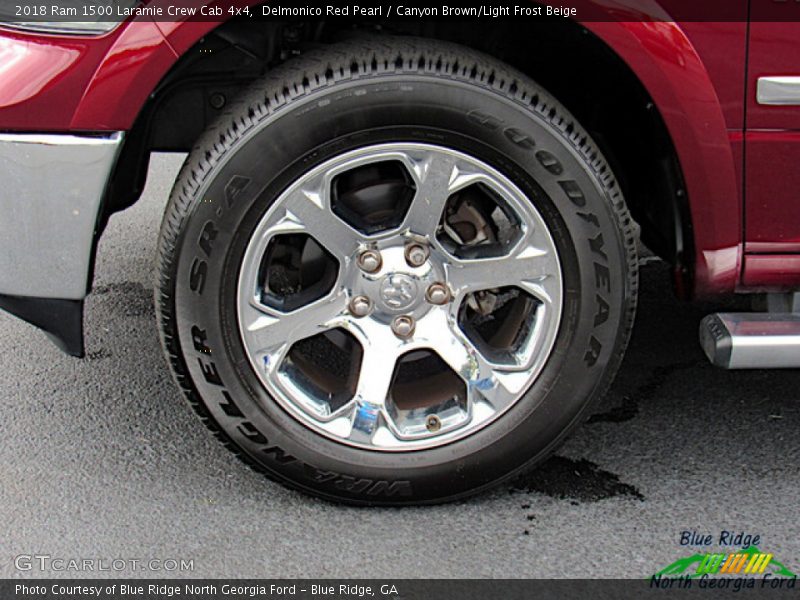 Delmonico Red Pearl / Canyon Brown/Light Frost Beige 2018 Ram 1500 Laramie Crew Cab 4x4