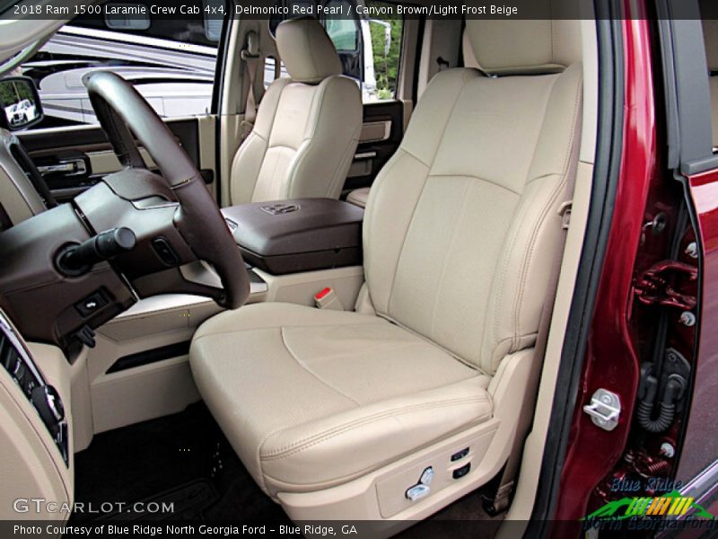 Delmonico Red Pearl / Canyon Brown/Light Frost Beige 2018 Ram 1500 Laramie Crew Cab 4x4