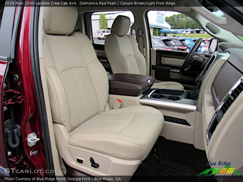 Delmonico Red Pearl / Canyon Brown/Light Frost Beige 2018 Ram 1500 Laramie Crew Cab 4x4
