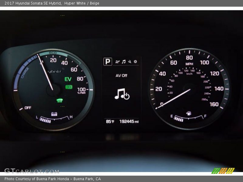  2017 Sonata SE Hybrid SE Hybrid Gauges