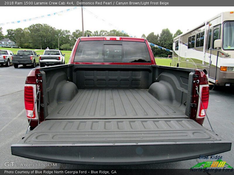 Delmonico Red Pearl / Canyon Brown/Light Frost Beige 2018 Ram 1500 Laramie Crew Cab 4x4