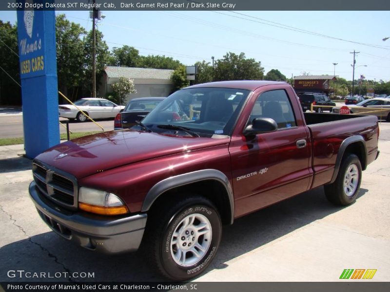 Dark Garnet Red Pearl / Dark Slate Gray 2002 Dodge Dakota SXT Regular Cab
