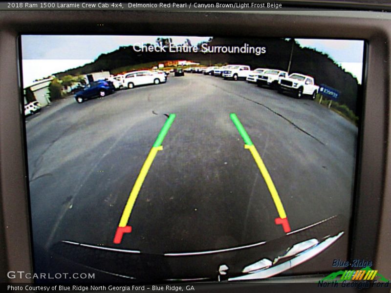 Delmonico Red Pearl / Canyon Brown/Light Frost Beige 2018 Ram 1500 Laramie Crew Cab 4x4