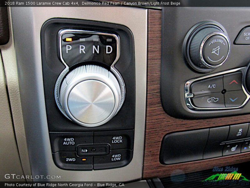 Delmonico Red Pearl / Canyon Brown/Light Frost Beige 2018 Ram 1500 Laramie Crew Cab 4x4