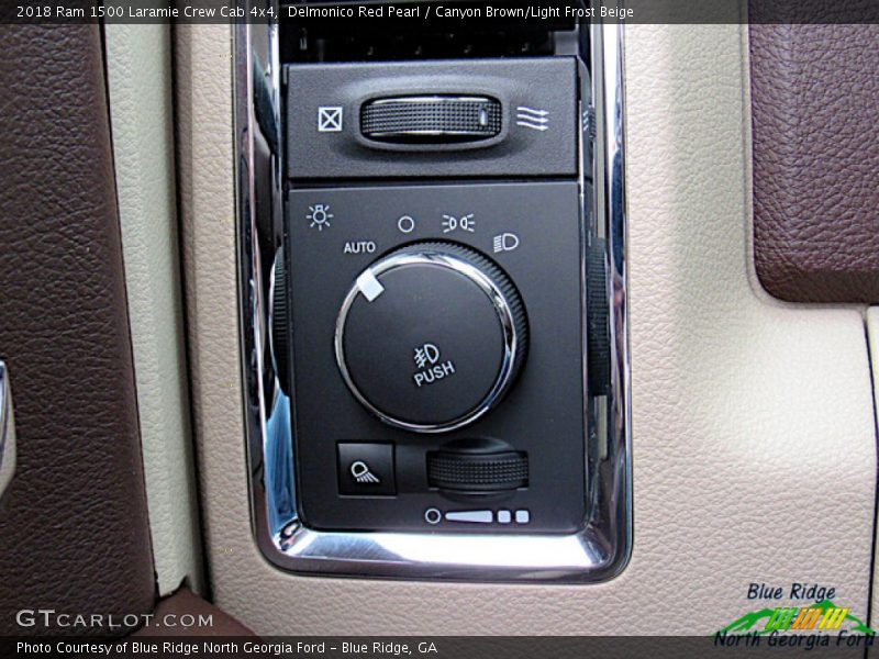Delmonico Red Pearl / Canyon Brown/Light Frost Beige 2018 Ram 1500 Laramie Crew Cab 4x4