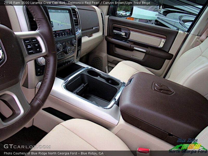 Delmonico Red Pearl / Canyon Brown/Light Frost Beige 2018 Ram 1500 Laramie Crew Cab 4x4