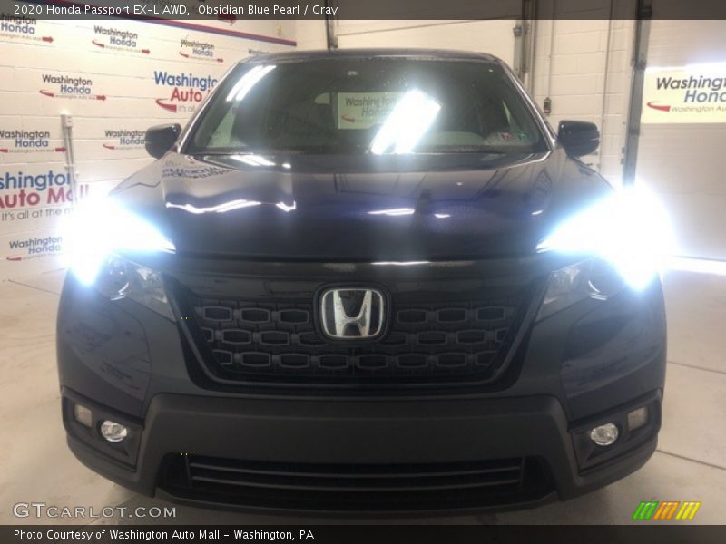 Obsidian Blue Pearl / Gray 2020 Honda Passport EX-L AWD