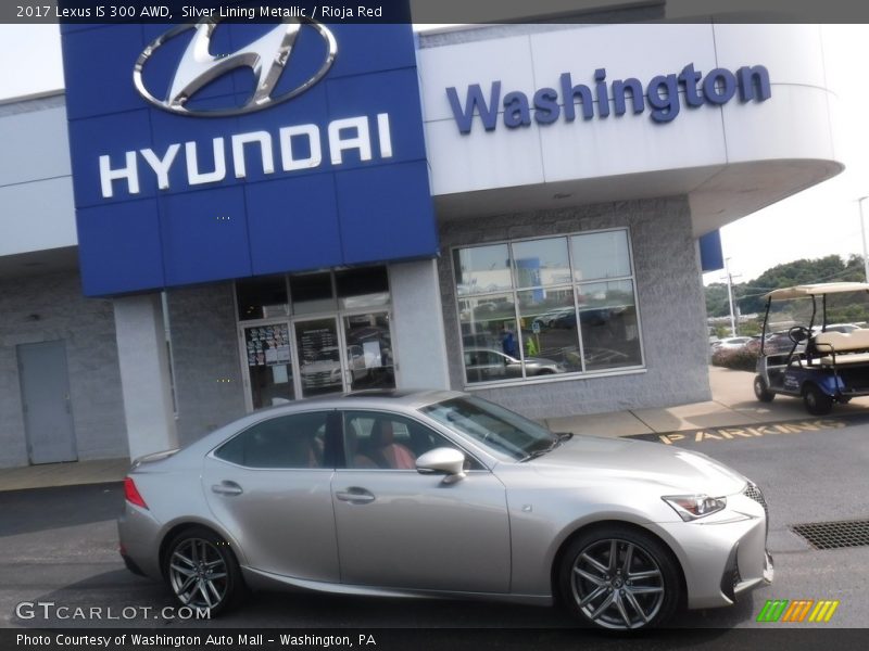 Silver Lining Metallic / Rioja Red 2017 Lexus IS 300 AWD