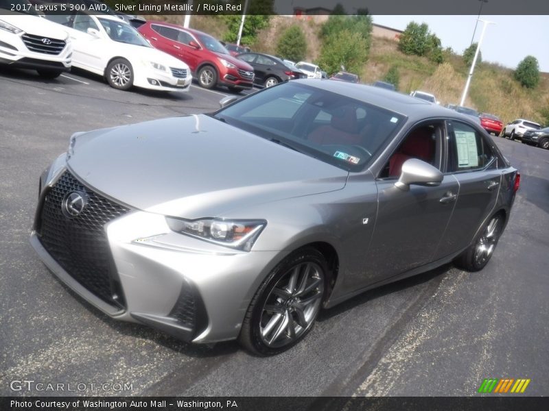 Silver Lining Metallic / Rioja Red 2017 Lexus IS 300 AWD