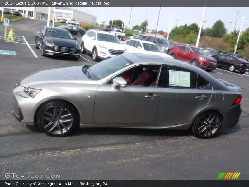 Silver Lining Metallic / Rioja Red 2017 Lexus IS 300 AWD