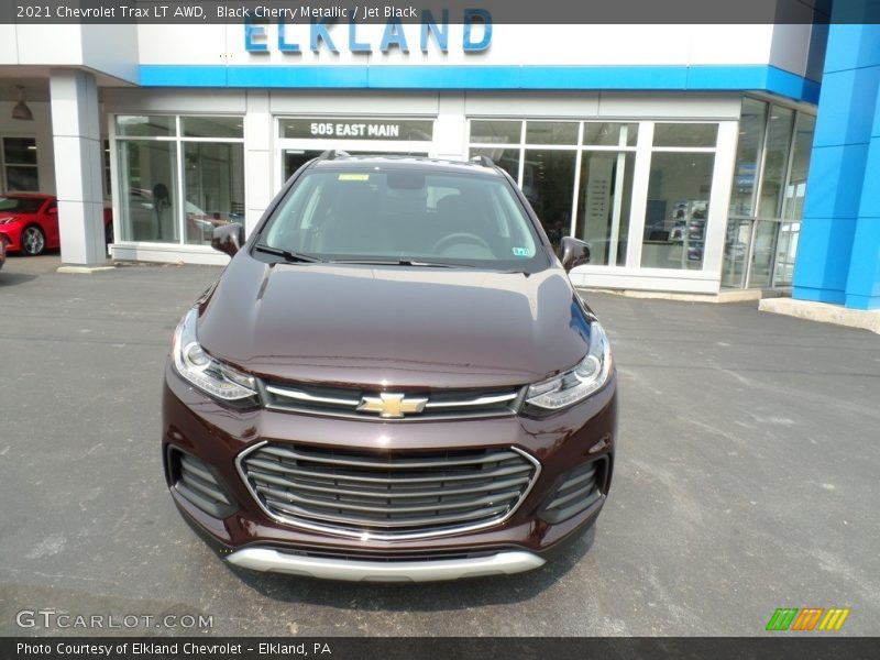 Black Cherry Metallic / Jet Black 2021 Chevrolet Trax LT AWD