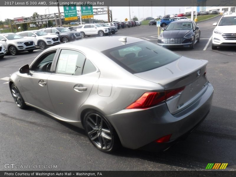 Silver Lining Metallic / Rioja Red 2017 Lexus IS 300 AWD