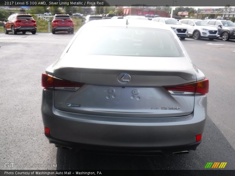 Silver Lining Metallic / Rioja Red 2017 Lexus IS 300 AWD