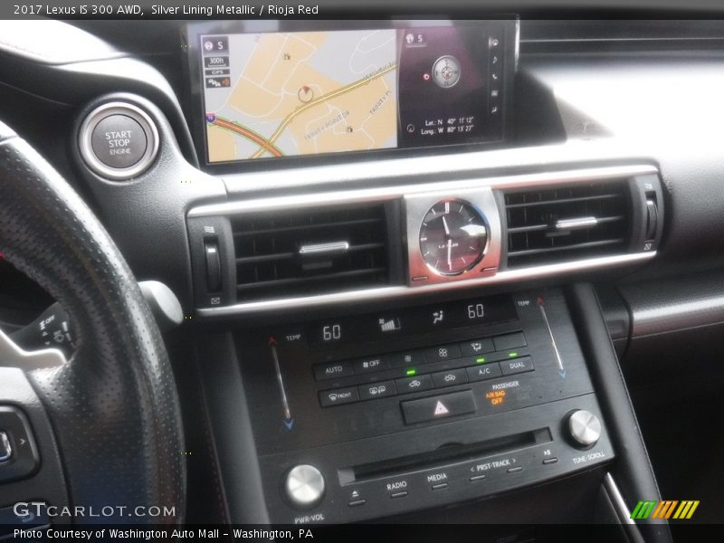 Silver Lining Metallic / Rioja Red 2017 Lexus IS 300 AWD