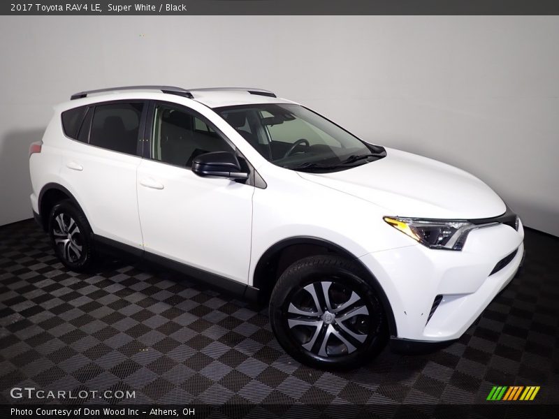 Super White / Black 2017 Toyota RAV4 LE
