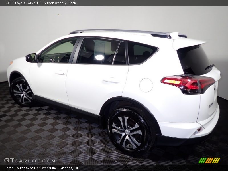Super White / Black 2017 Toyota RAV4 LE