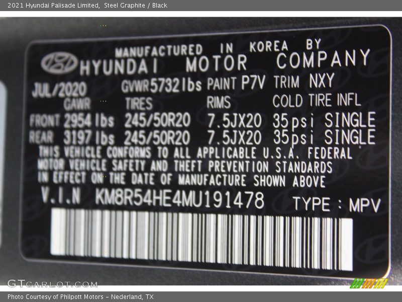 Steel Graphite / Black 2021 Hyundai Palisade Limited